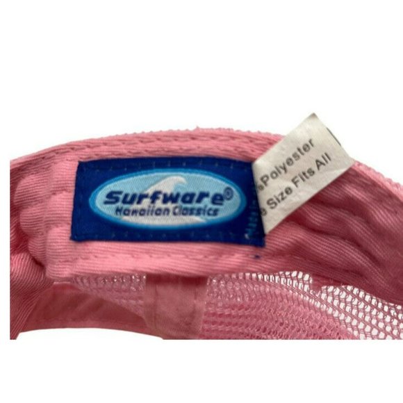 Surfware Hawaiian Classics Hawaii Pink/ Straw Baseball Hat Adjustable Snap Back - Picture 6 of 6